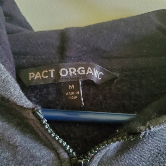 Pact Organic Gray Hoodie Size Medium - Picture 5 of 6
